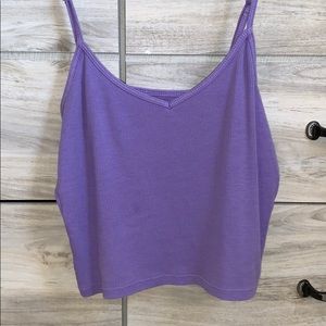 purple cropped tank top